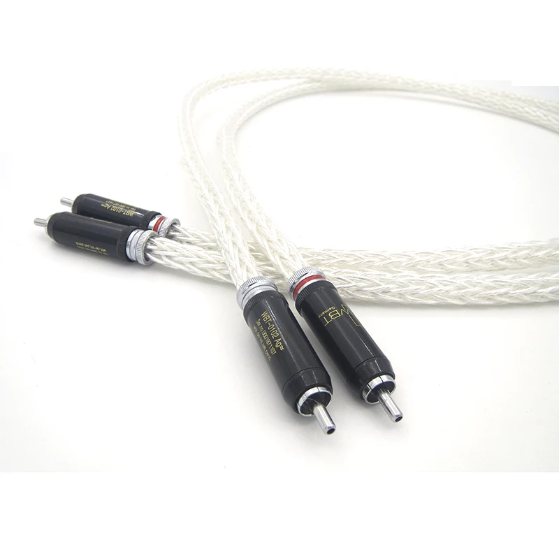 

American Campbell 8AG Single Crystal Silver RCA Audio Signal Cable with WBT RCA Plug Amplifier Audio Cable