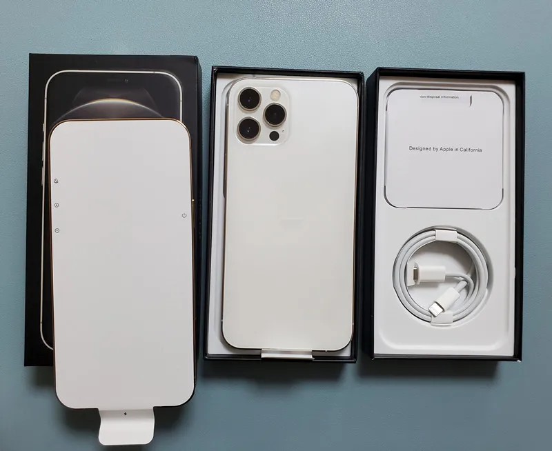 iPhone 12 Pro 12pro 6 ГБ оперативной памяти 128/256/512GB ROM 6.1 "Super Retina OLED A14 IOS Face ID разблокирован 5G 98% новый оригинальный сотовый телефон