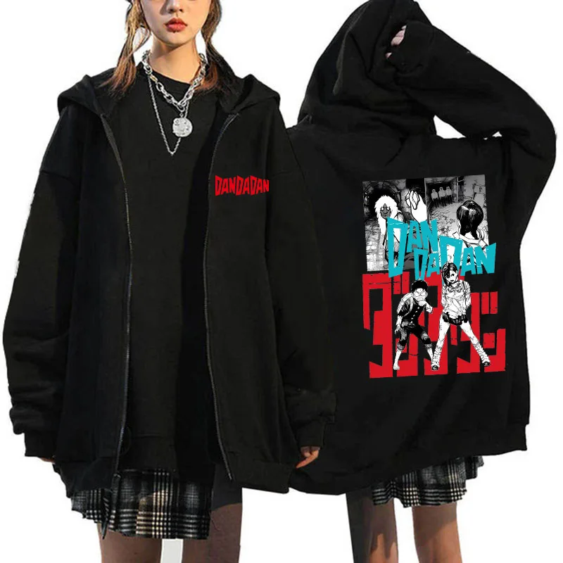 Dandadan Okarun Zip Up Hoodies Style Youthful Manga Anime Printed Sweatshirt Design Designer Female Hoodie Zipper Funny 3