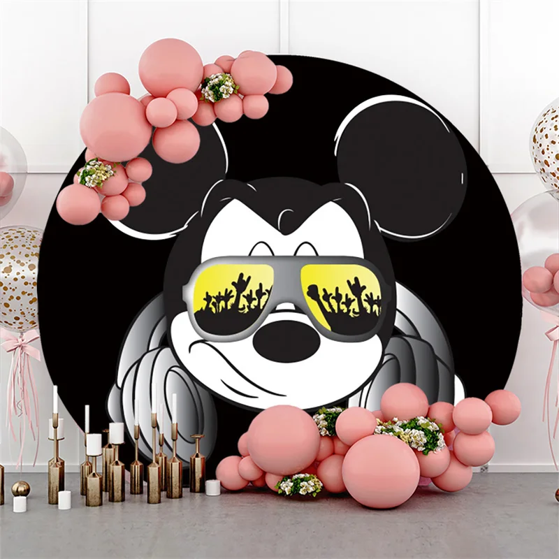 Wedding Backdrop Custom Background Disney Minnie Mickey Rounded Mickey Mouse Decoration Childrens Birthday Party Bac