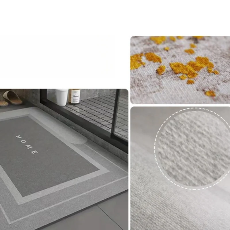 Floor mat 1pc 40*60cm Super Absorbent Floor Mat For Bathroom Non Slip Fast Drying Soft Carpet Shower Tub Outdoor Doormat