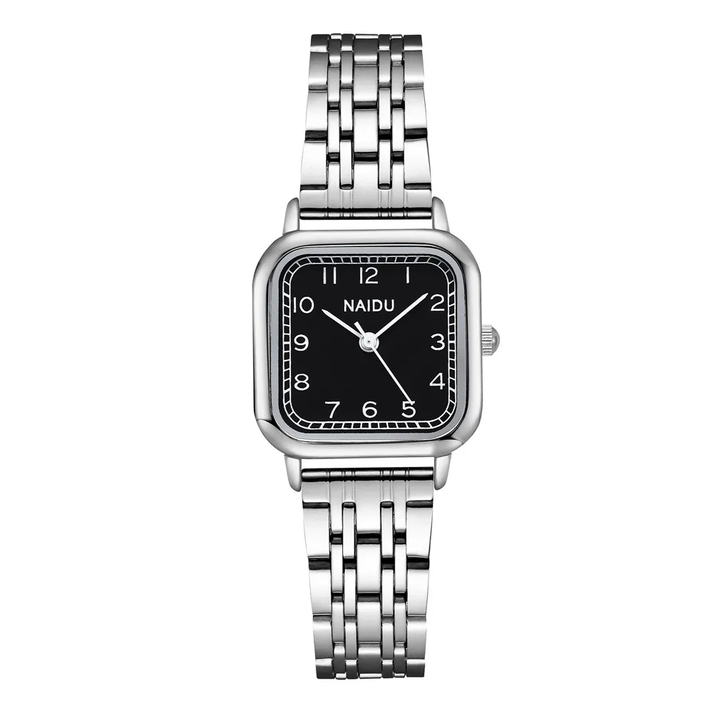 fashion small dial silver steel band women quartz dress watch 6
