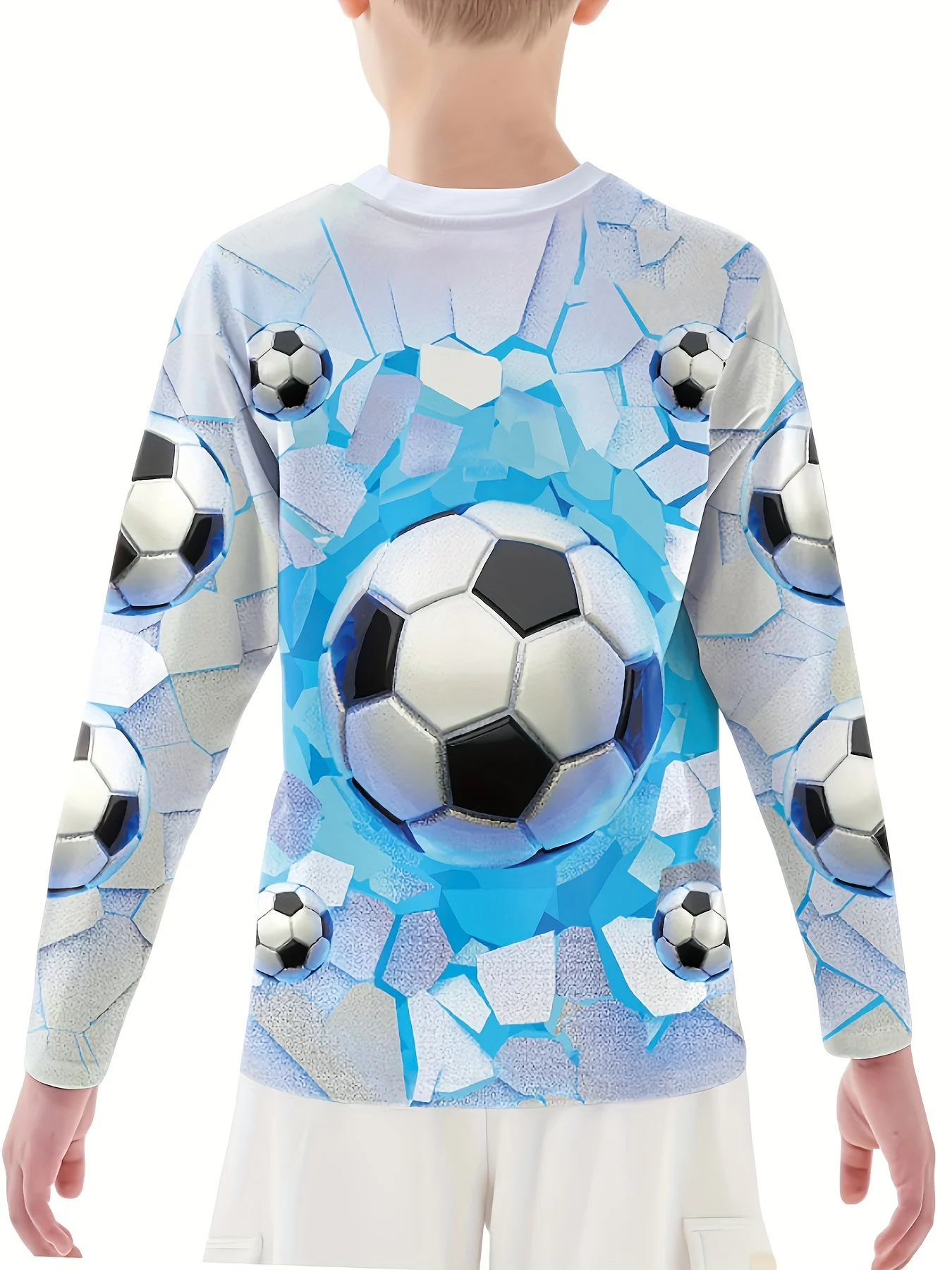 Kids Clothes Boys Tshirt Long Sleeve Children Top Ball Graphic Print Stylish Girl Kids Summer Clothes Casual Children's Clothing