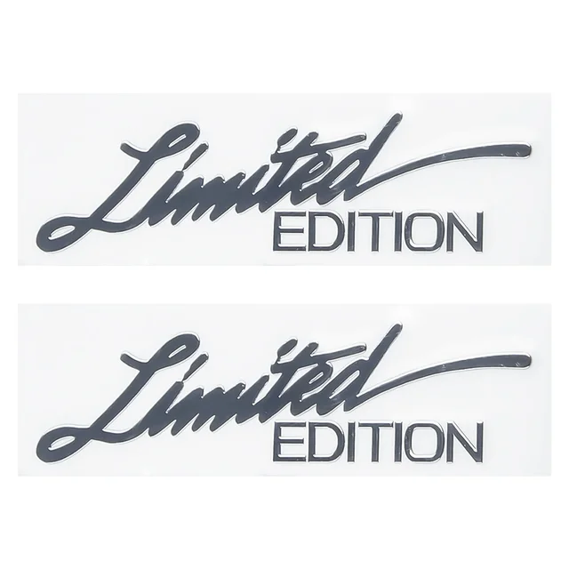 2x Car Motorcycle Stickers Silver Limited Edition Logo Emblem Badge Metal Sticker Decals Car Accessories 6