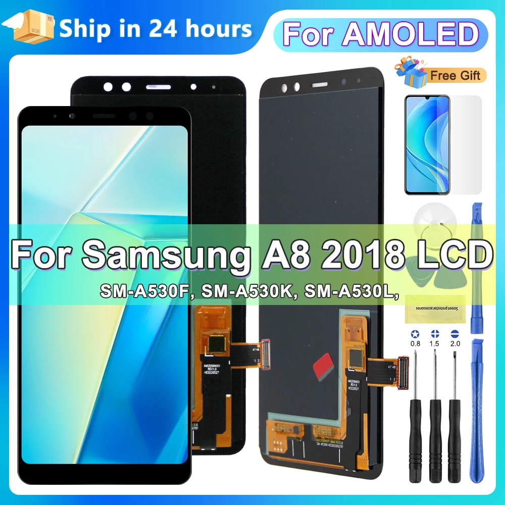 Tested-For-Samsung-Galaxy-A530-Display-With-Frame-For-Samsung-A8-2018 ...