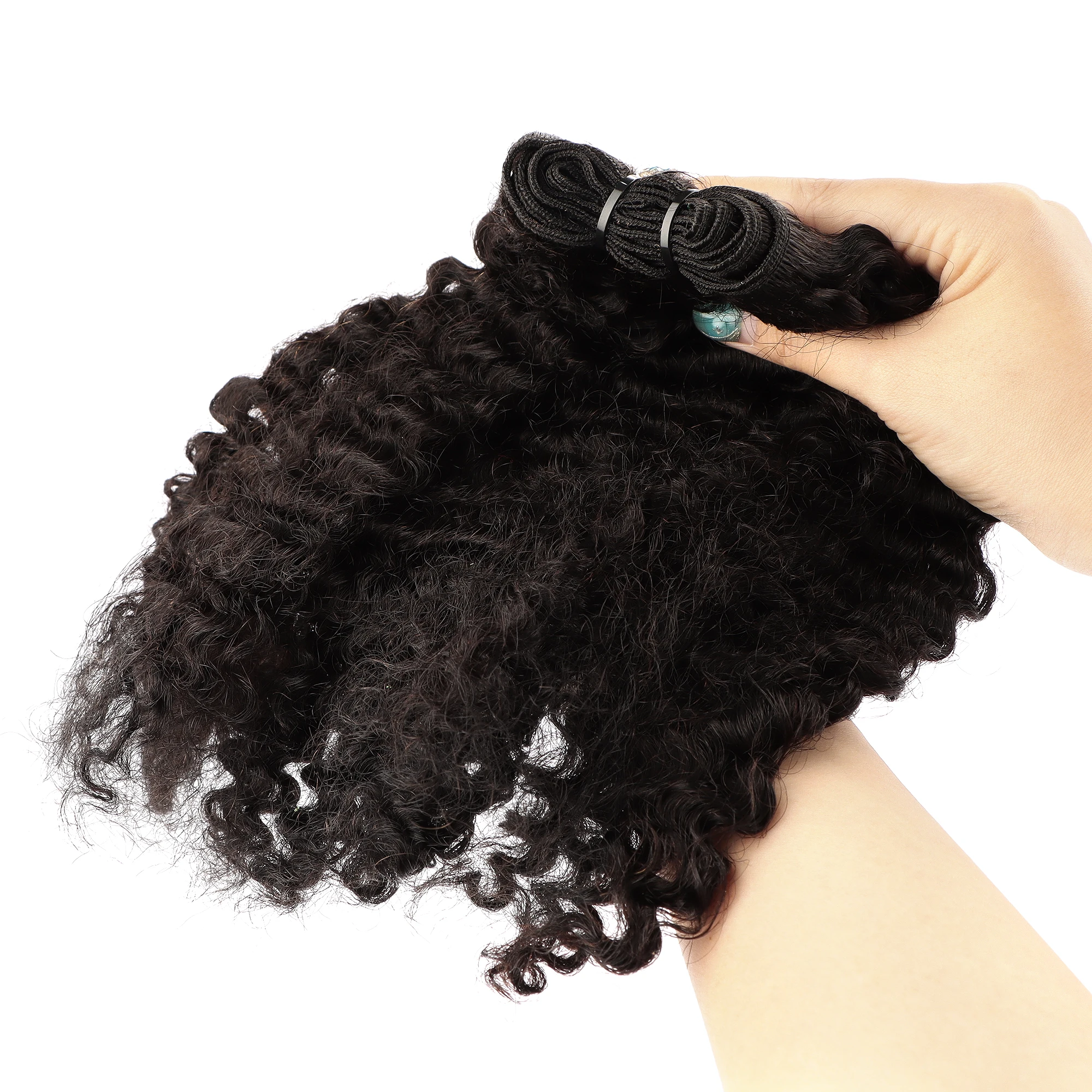 AHVAST Burmese curly hair bundles deep wave 100g human hair weft for boho braiding