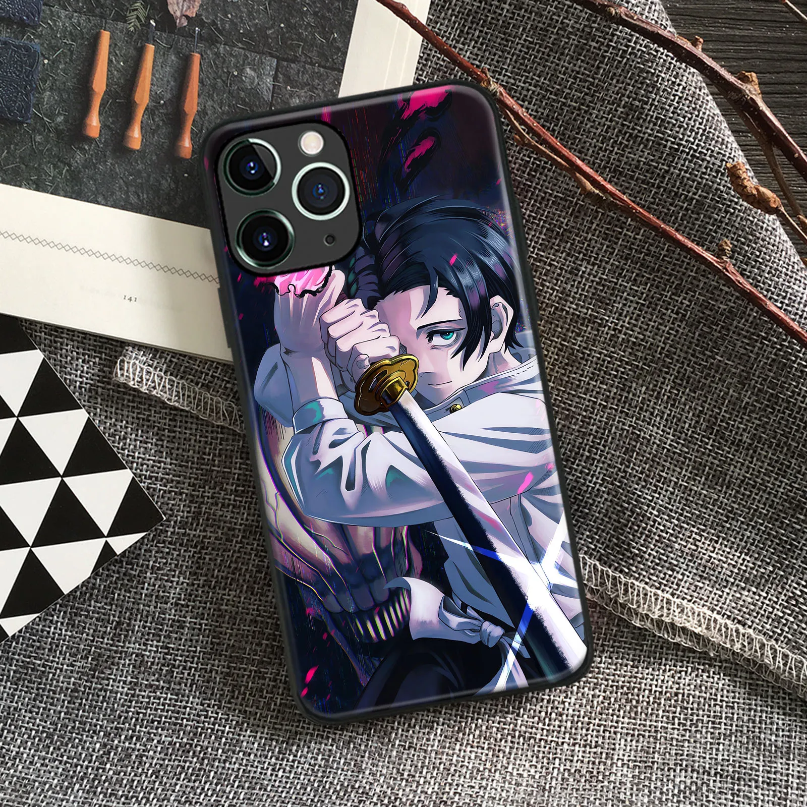 Мягкий силиконовый стеклянный чехол Yuta Okkotsu манга для телефона IPhone Se3 7 8 14 15 Plus Xr X Xs 12 13 Mini 11 14 15 Pro Max