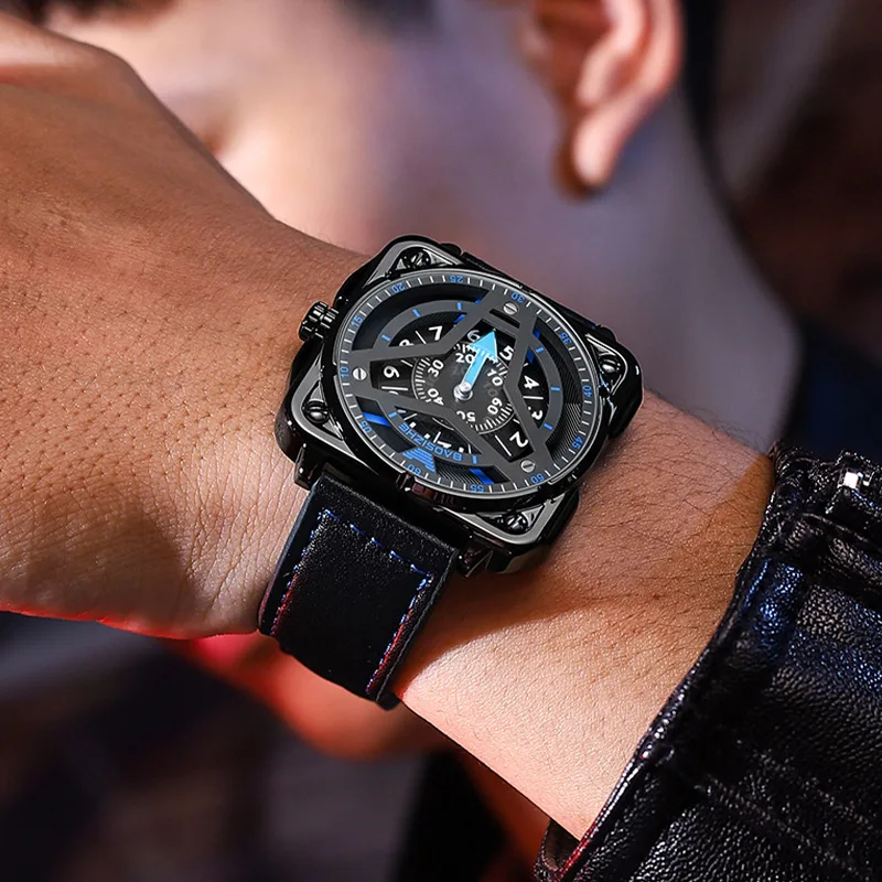 2023 New Unique WATCH MAN Fashion Creative Chronograph Quartz Skeleton Punk Wind Waterproof Men's Watch relojes hombre hodinky