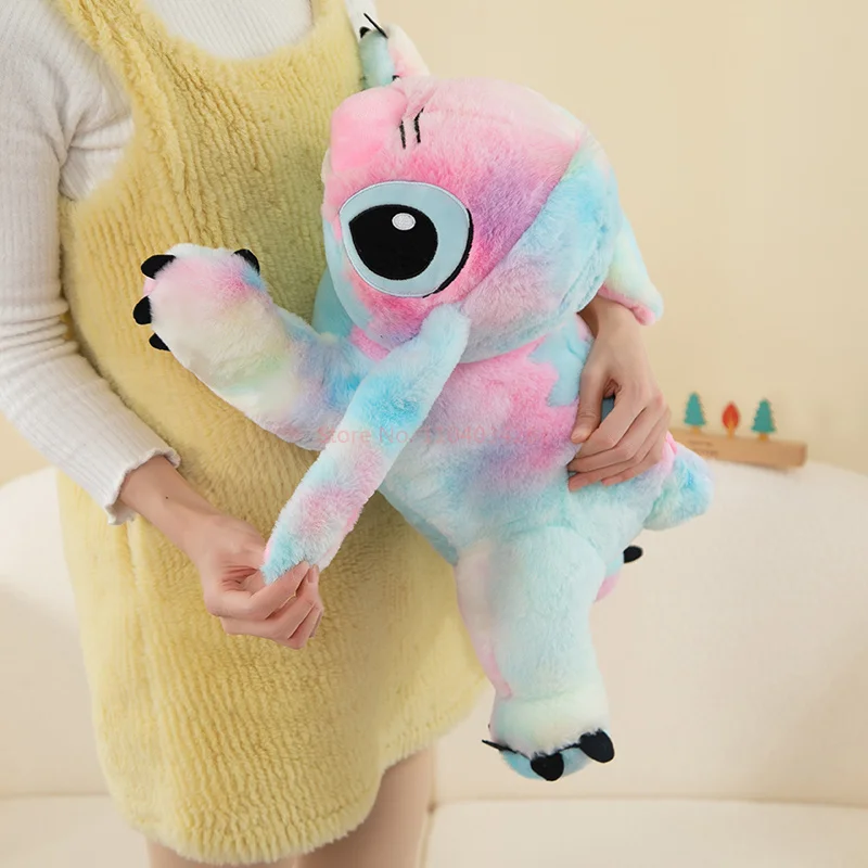 New Colorful Tie Dyeing Stitch Rabbit Plush Party Style Stitch Interstellar Baby Cartoon Pillow Gift Children's Sleeping Pillow 5
