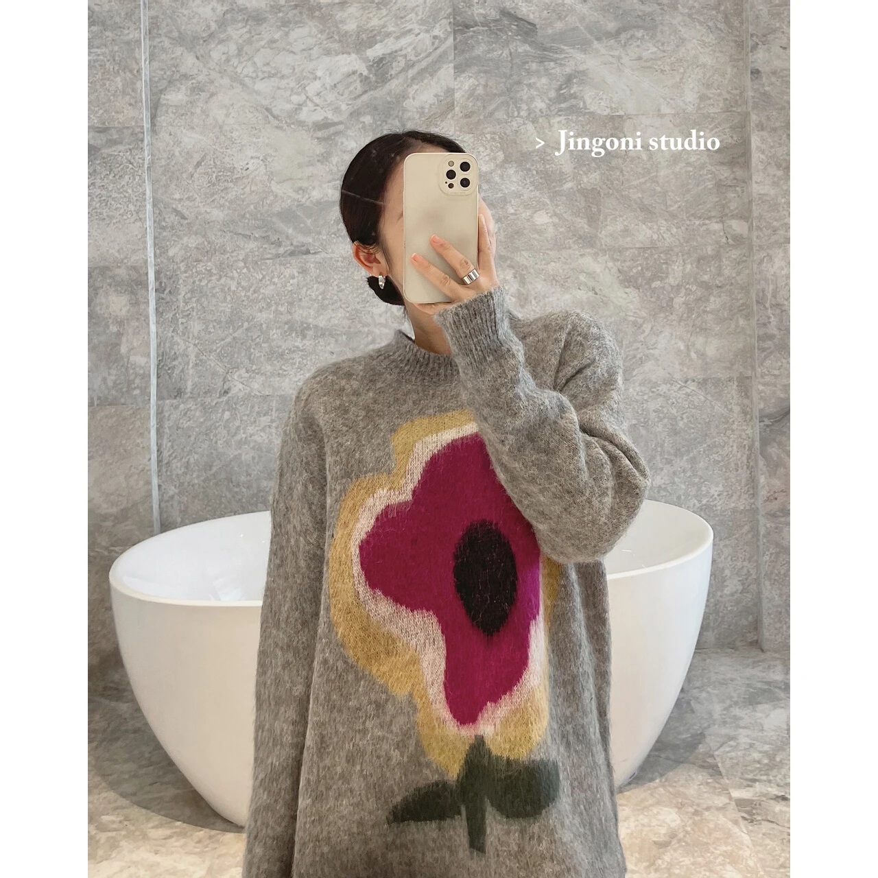 2023 Za Woman Y2k Clothes Oversize Plaid Floral Knit Sweaters Pulls