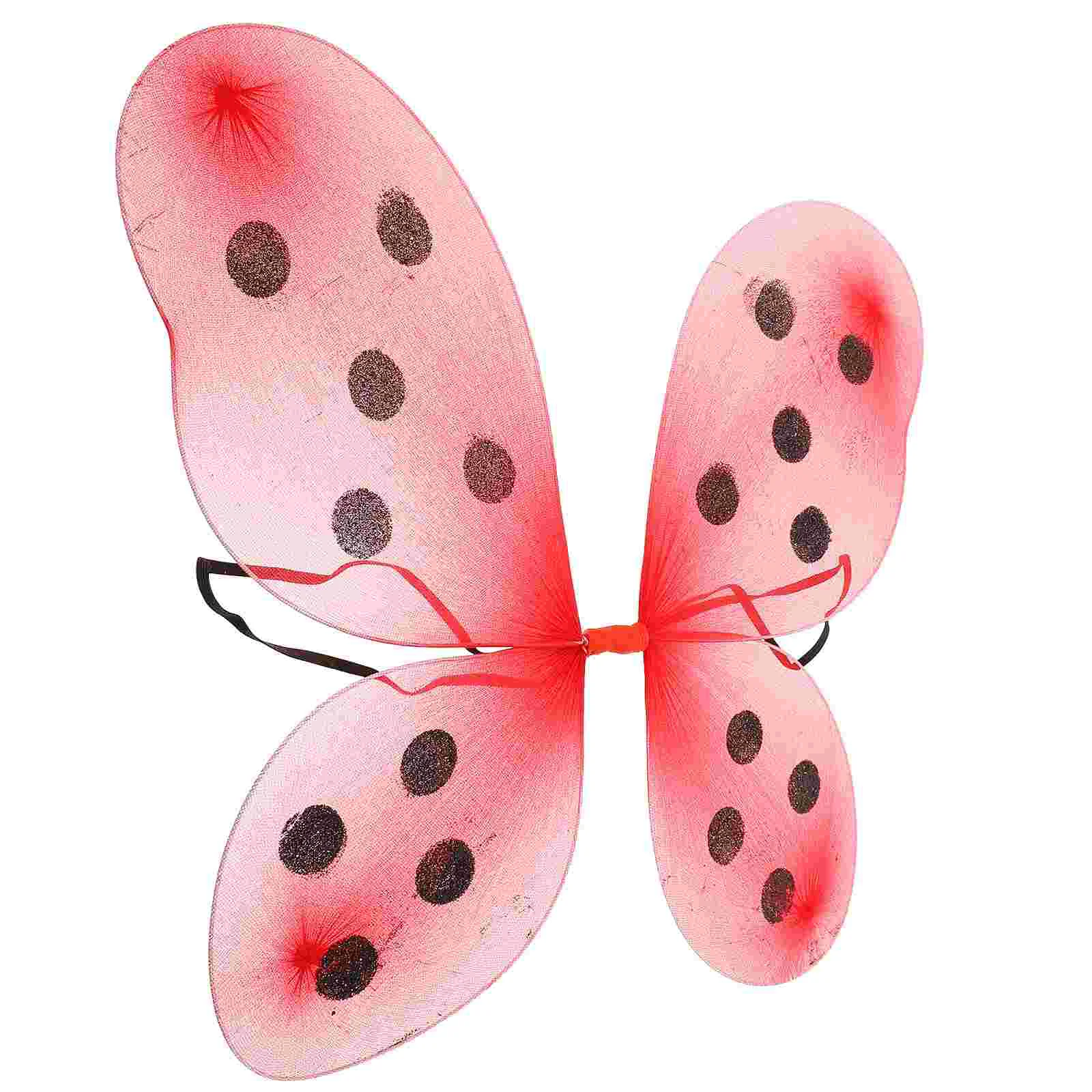 Ladybug Wings Costume Props For Kids Dress Up Cosplay Wing Toys Party Favors Novelty Special Use Costumes