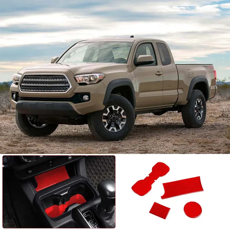 For Toyota 2015 2022 Soft Carbon Fiber Car central control cup
