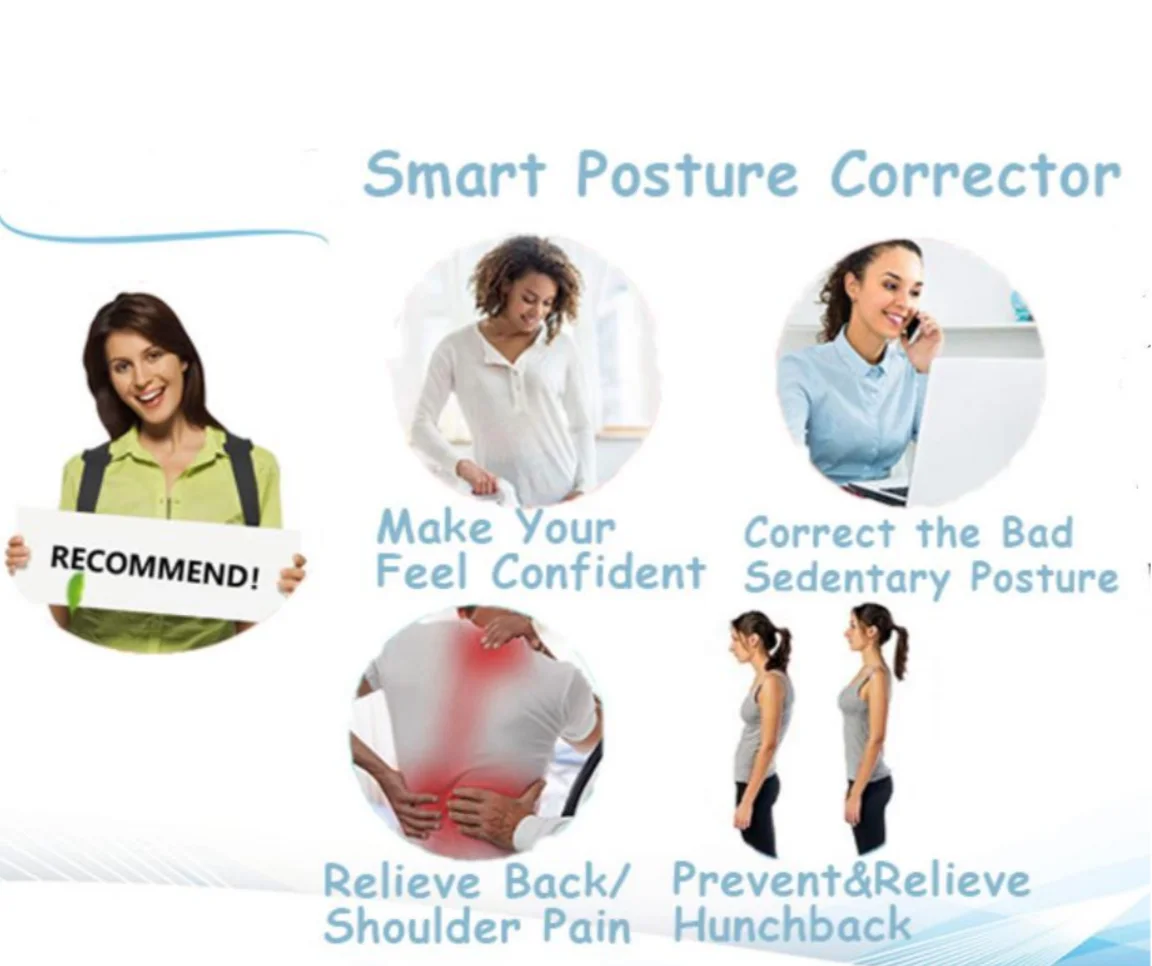 Smart Posture Corrector with Sensor Vibration Reminder,Posture Reminder for Teens Kids,Help to Keep Right Posture 6