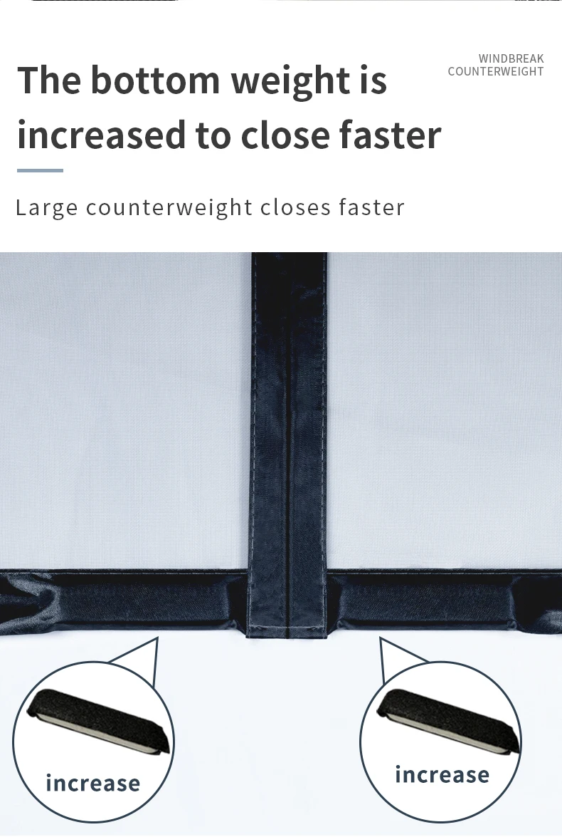 Description Picture 6 of item[Hardened fiberglass] encrypted magnetic block mosquito proof door curtain mosquito proof household screen door and window pasti