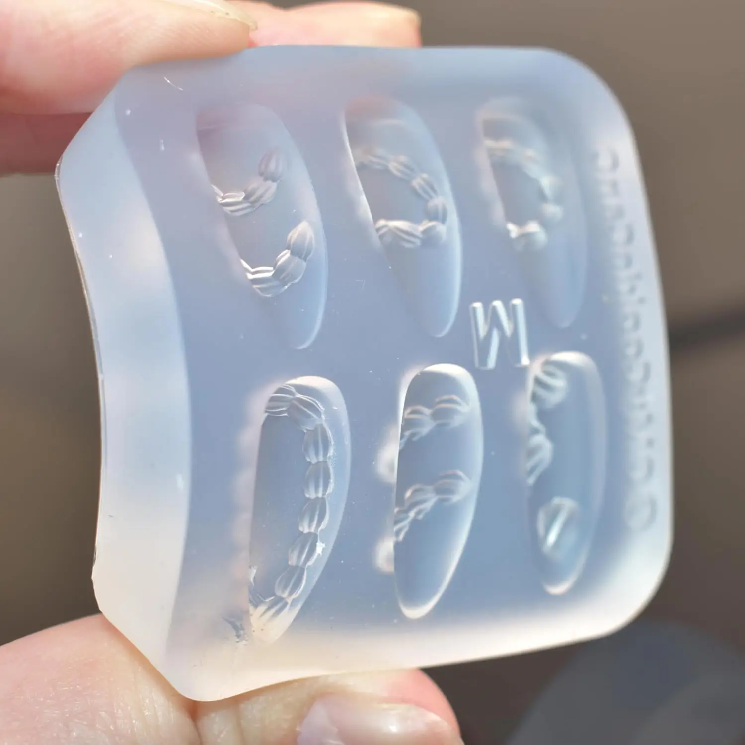 네일 아트 실리콘 몰드 엠보싱 크림 체인 디자인 매니큐어 3D 조각 템플릿 레진 공예 제작 도구 몰드