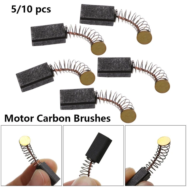 8pcs 4.7x5x8mm Mini Drill Electric Grinder Replacement Carbon Brushes Spare  Parts for Electric Motors Dremel