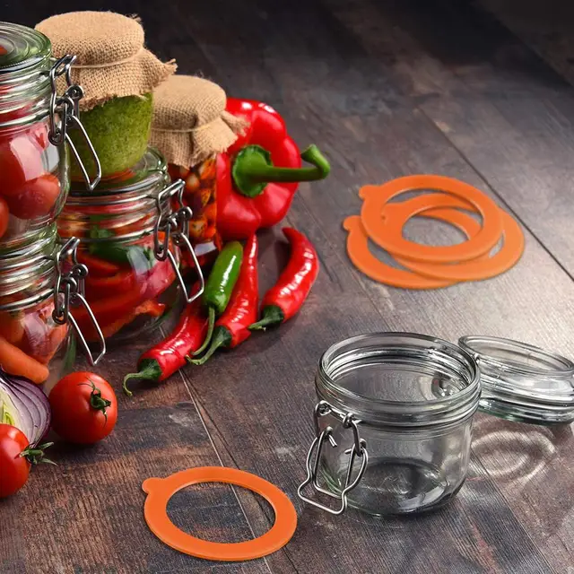 6pcs 4.5 Inch Silicone Sealing Rings - Replacement Gaskets For 3.46 Inch Mouth Glass Jars, Canning & Storage