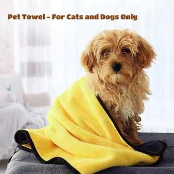 Quick Dry Pet Bath Towel, Large Highly Absorbent Dog Cat Drying Towel for Bathing, Hair Shedding Free Grooming Pet Supplies