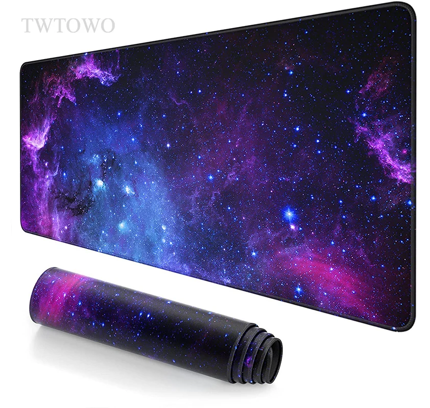สีม่วง Sky Space Mouse Pad Gaming XL Custom Home HD ใหม่ Mousepad XXL