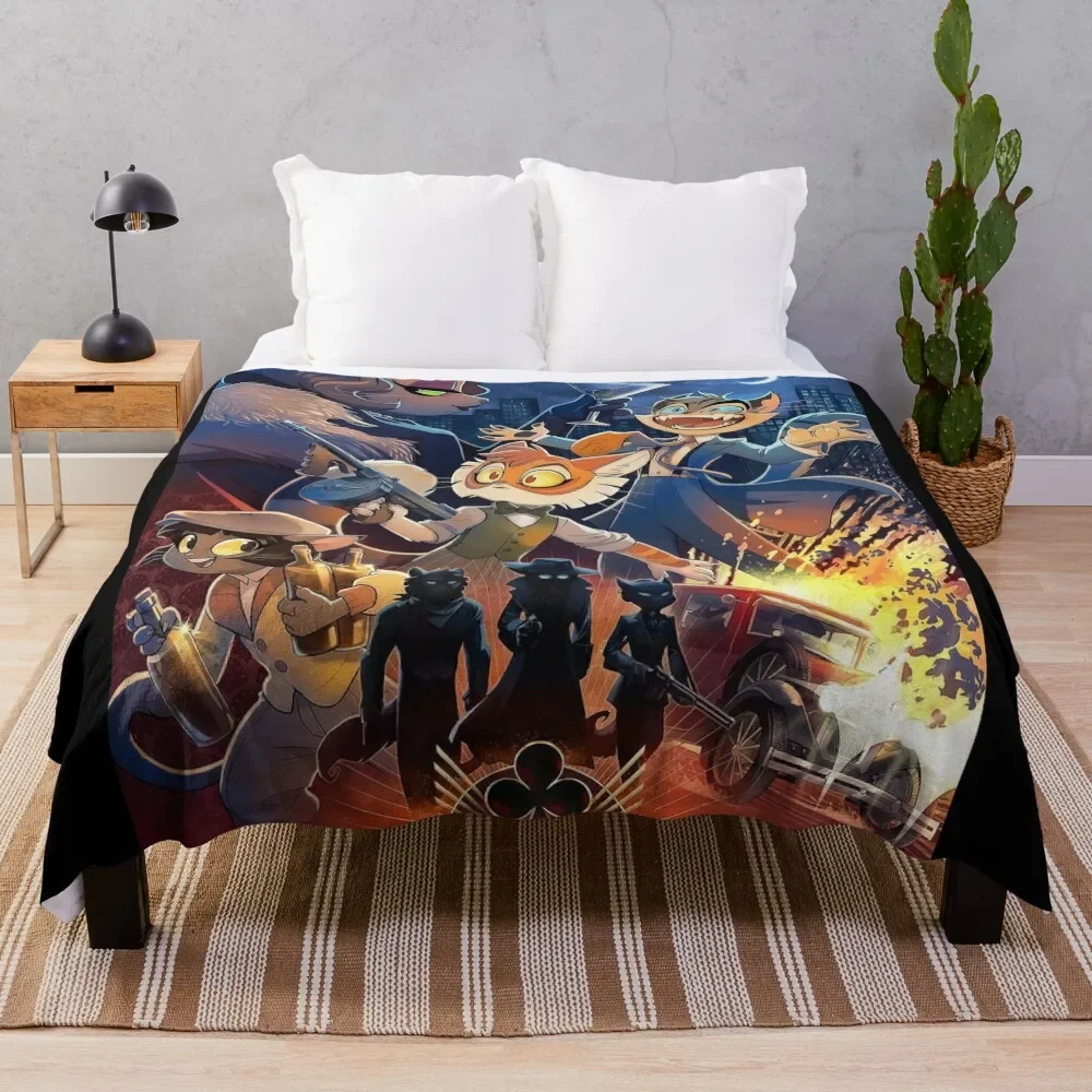 

Lackadaisy, Lackadaisy Cats Throw Blanket Quilt Plaid on the sofa christmas gifts Blankets