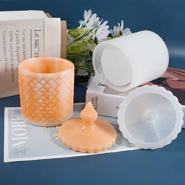 Silicone Mold for DIY Handmade Plaster Form Aroma Candle Cup Molds Mongolia  Cup Gypsum Cement Storage Jewelry Box Mould Supplies