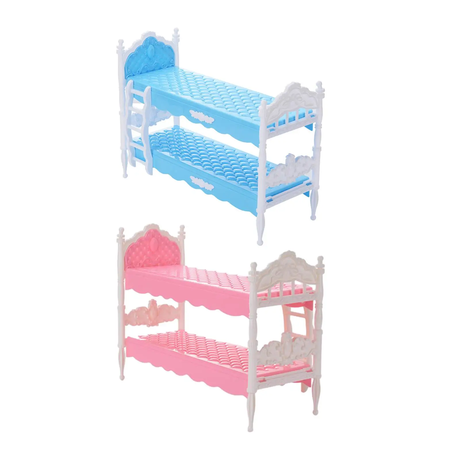 

1/12 Dollhouse Bunk Bed Miniature Bunk Bed for Photo Props Micro Landscape