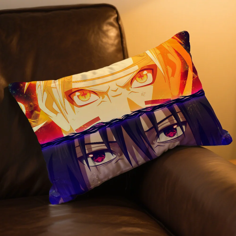 Anime Naruto Decorative Pillowcase - Rectangle Cushion Cover for Sofa, Bedside, or Home Decor