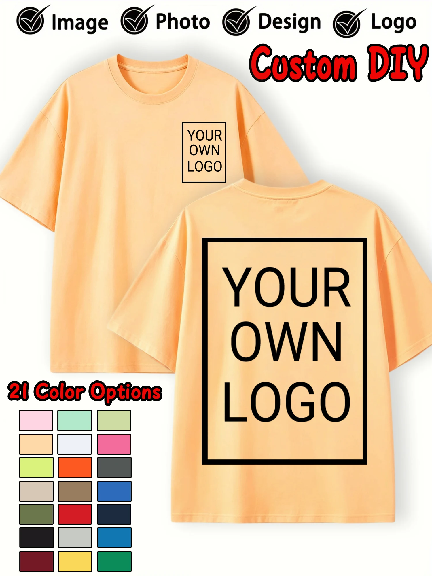 Sommer-T-Shirts für Paare, personalisiertes Muster, individuell, lässig, locker, für Herren, kurzärmelig, aus Baumwolle, weiche Kleidung, All-Match-Team-Arbeitskleidung – Detail 30