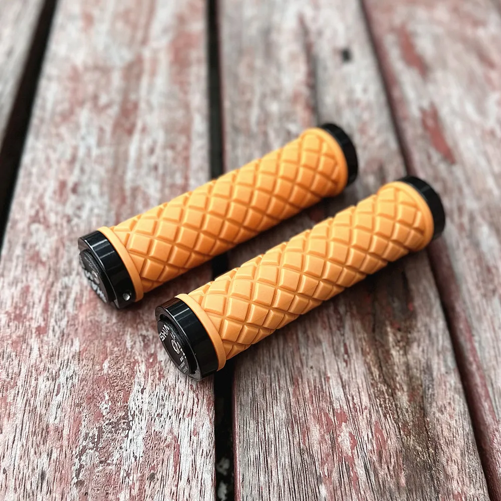 Universal Mountain Bike Handle Grips Aluminum Alloy Double Lock Rubber Non-slip Shock-absorbing Folding Cycling