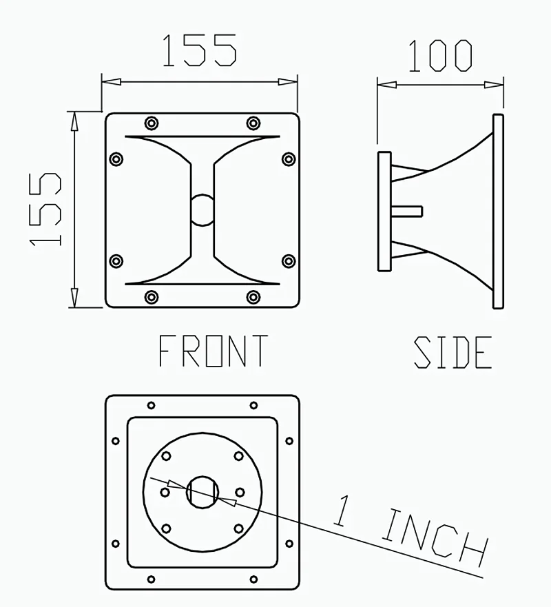 Hochwertiger HSM6 HORN Lautsprecher 155L*155B*100H 1 Zoll Audio-Lautsprecherzubehör – Detail 1