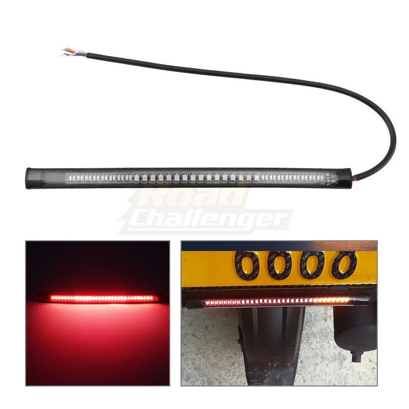 

48 LED Motorcycle Light Tail Turn Signal Tail Rear Brake Stop Waterproof Bulb Lamp Brake Light 2835 3014 SMD Dual Color