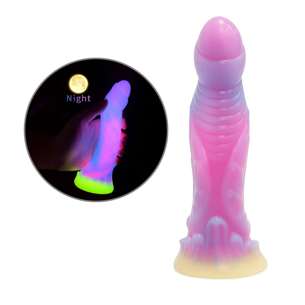 Luminous Monster Dildos for Women Adult Sex Toys Realistic Dildo with Suction Cup Gode Huge Silicone Fake Penis For Anal Toys