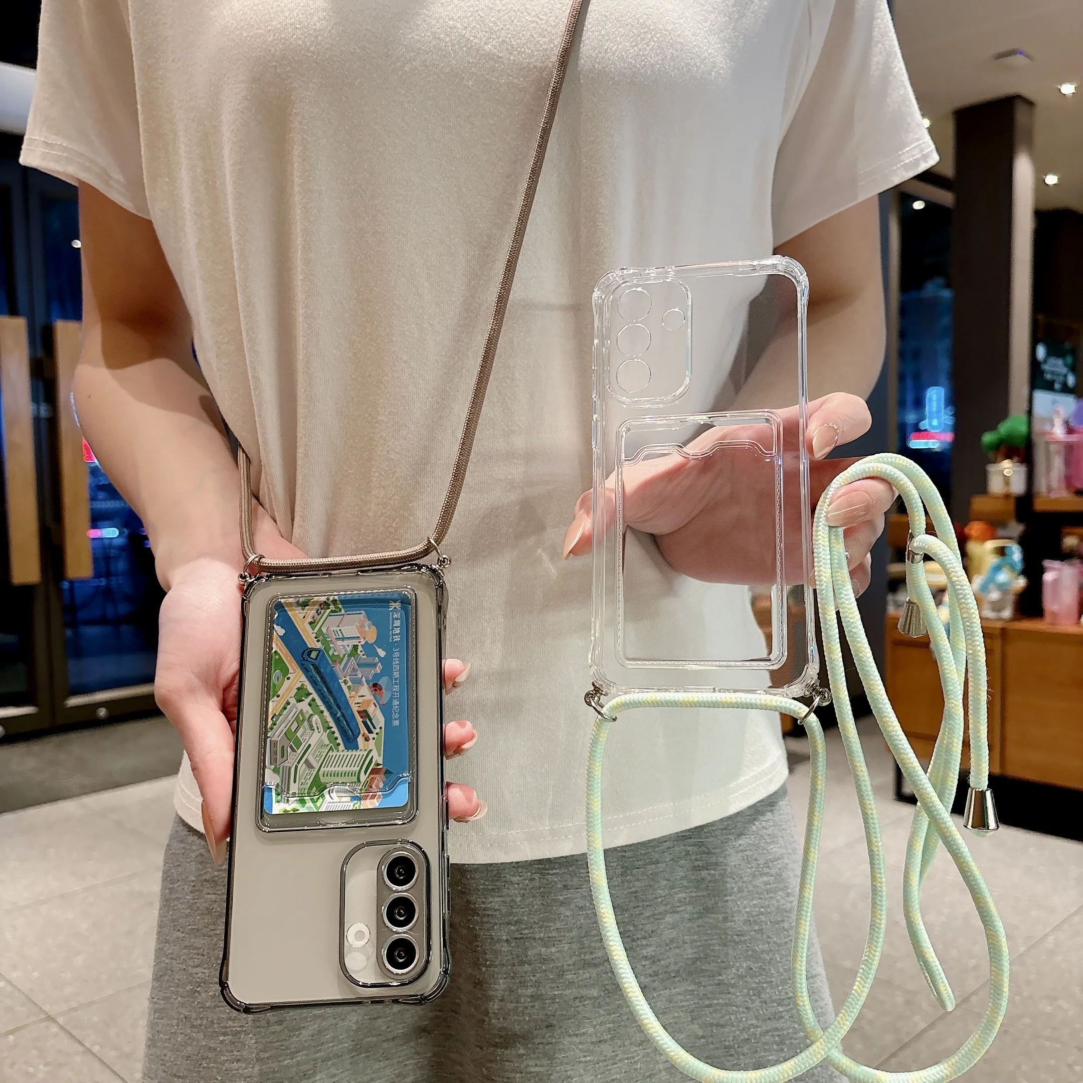 Premium Shockproof Crossbody Lanyard Phone Case with Hot Card Slot