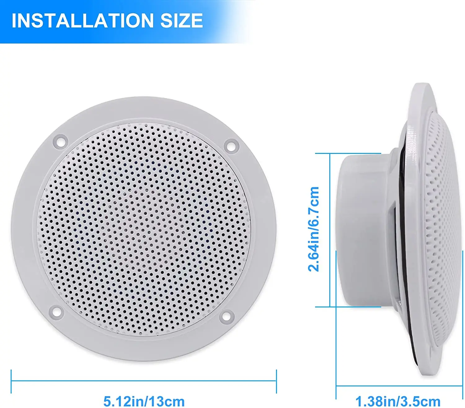 Herdio-teto Bluetooth Speaker Kit, Resistente à Água