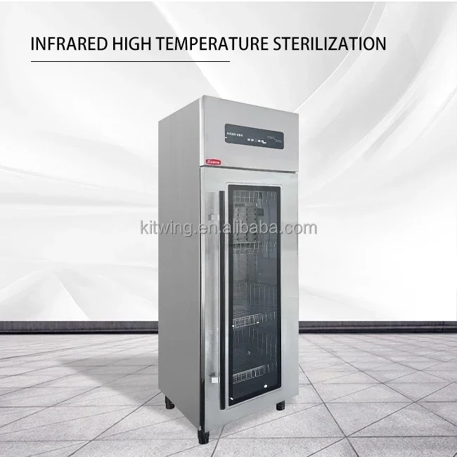 Green and Low-Carbon Hotel Kitchen Stainless Steel Disinfection Cabinet Single Glass Door with Computer Panel New Condition 5