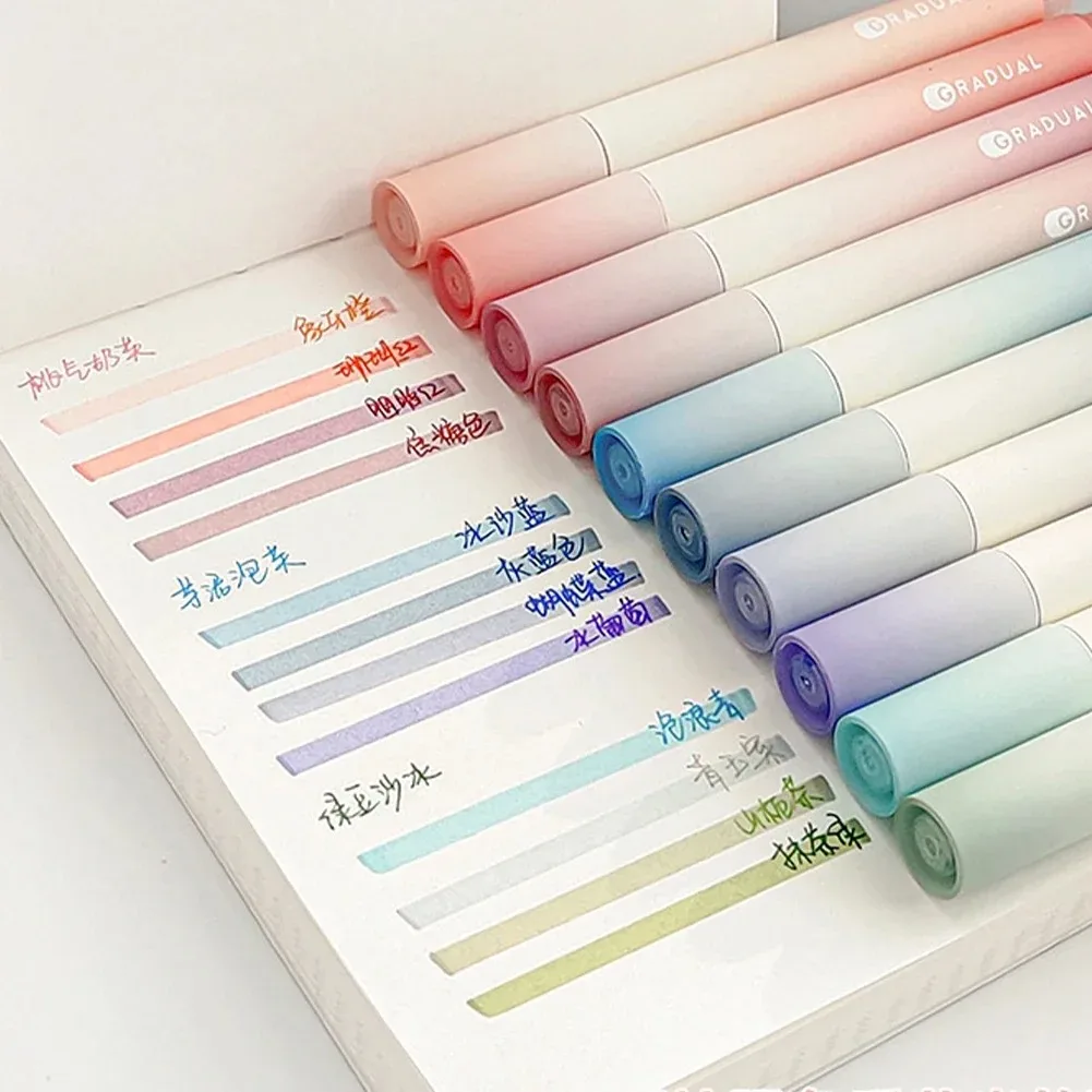 4개입 컬러 형광펜 세트 귀여운 학용품 마커 펜 한국 문구류