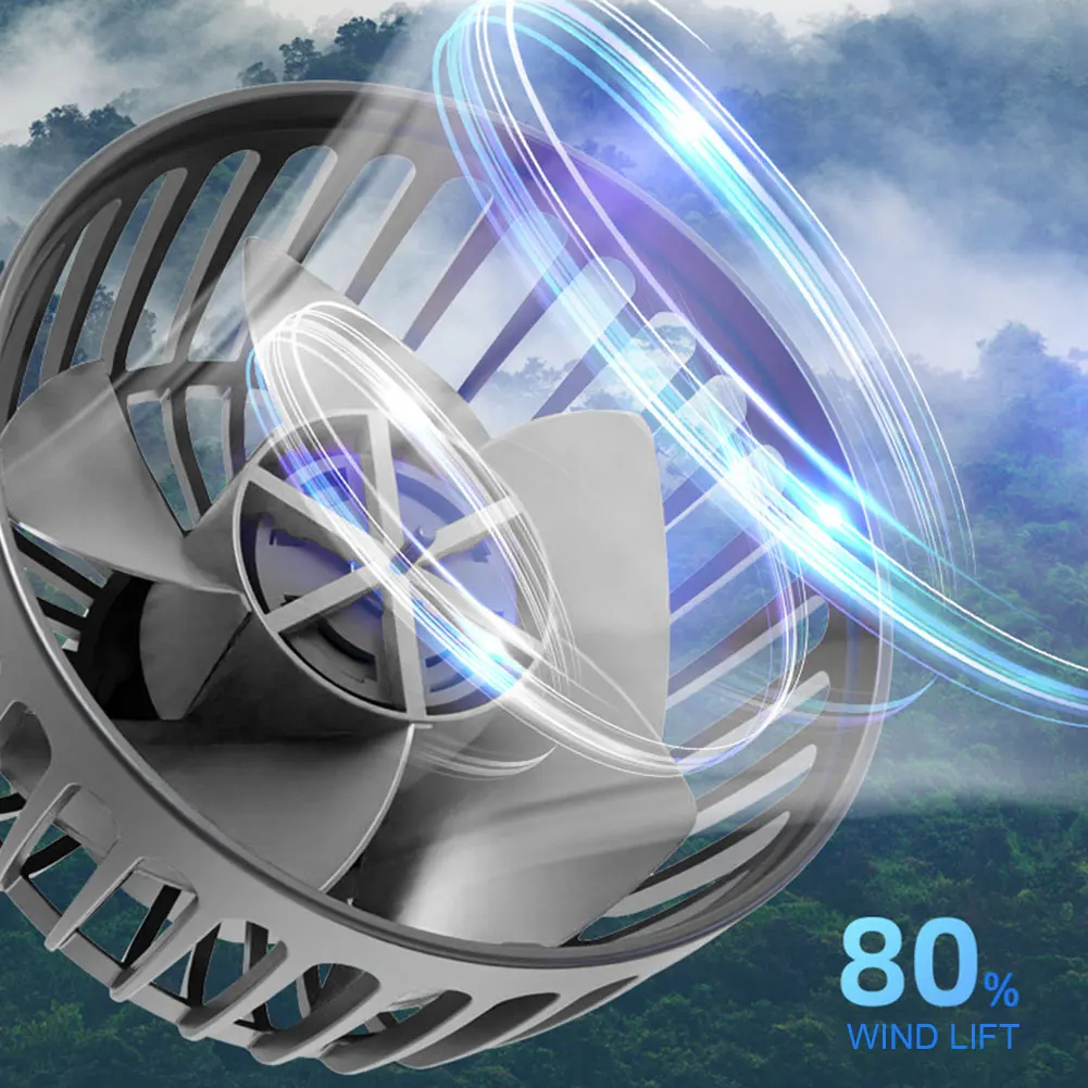 USB/12V/24V Car Cooling Air Fan 2 Speeds Vehicle Air Fan Low Noise 360 Degree Rotatable for Car Truck Van SUV RV ATV Boat