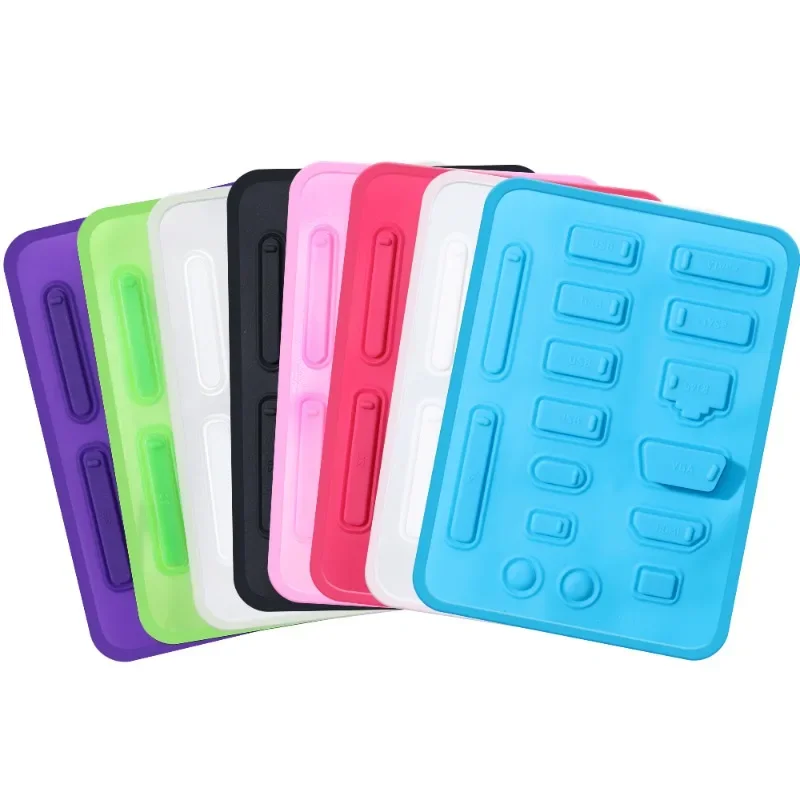 Universal Silicone Anti Dust Plug Cover Stopper Type C Laptop Dustproof USB Port VGA HDMI-compatible RJ45 Interface Dust Plugs 6