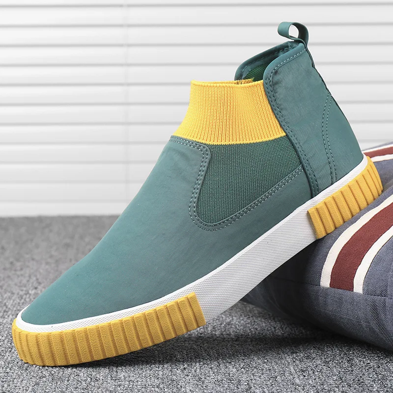 High Top Men Shoes Flats Slip on Casual Shoes Male Canvas Plimsolls Espadrilles Man Trainers for Casual Shoes Sport Shoes