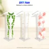 Transparent Acrylic Podium, Durable, Anti-Shatter, Rounded Corners, Sloped Top, Storage Board, Easy Assembly, Eco-Friendly 1