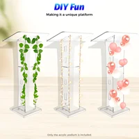 Transparent Acrylic Podium, Durable, Anti-Shatter, Rounded Corners, Sloped Top, Storage Board, Easy Assembly, Eco-Friendly 1