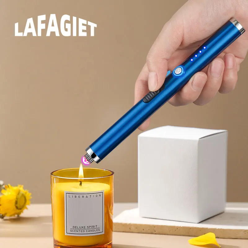 WindproofKitchenLighterRechargeableDualArcLighterGasStove