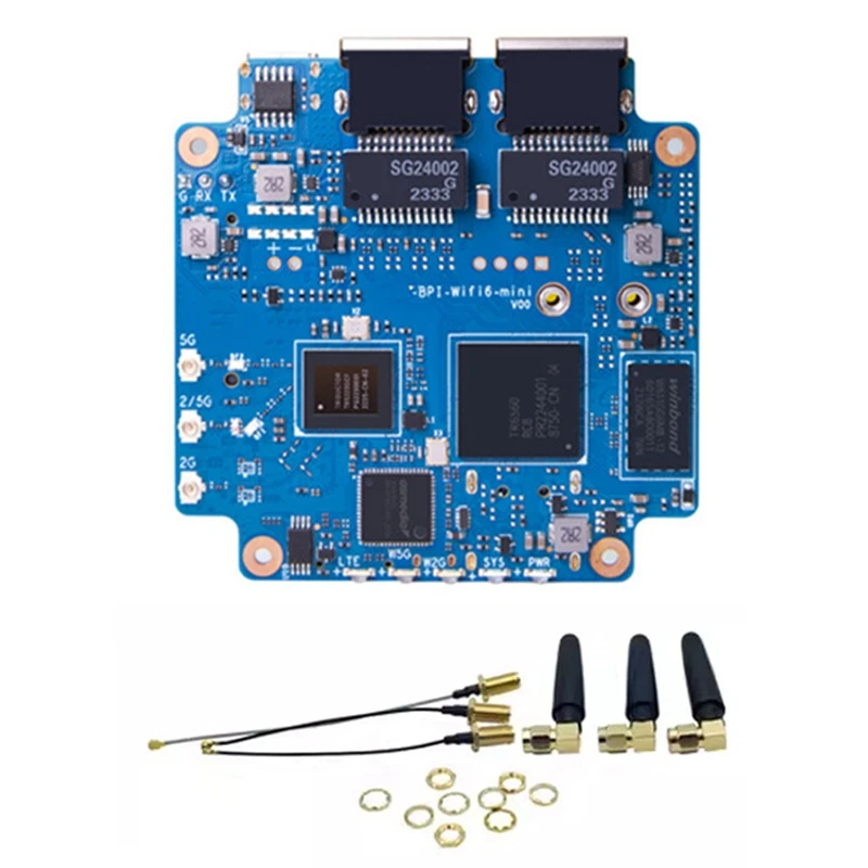 For Banana Pi BPI-WIFI6 Mini Open Source Router TR6560+TR5220 Wifi SOC Dual Core ARM Cortex-A9 1.2Ghz Smart Router Board