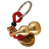 1PC Lucky Wu Lou Gourd Keyring with Feng Shui Coins Good Luck Prosperity Success Brass Calabash Pendant Keychain Wholesale 5