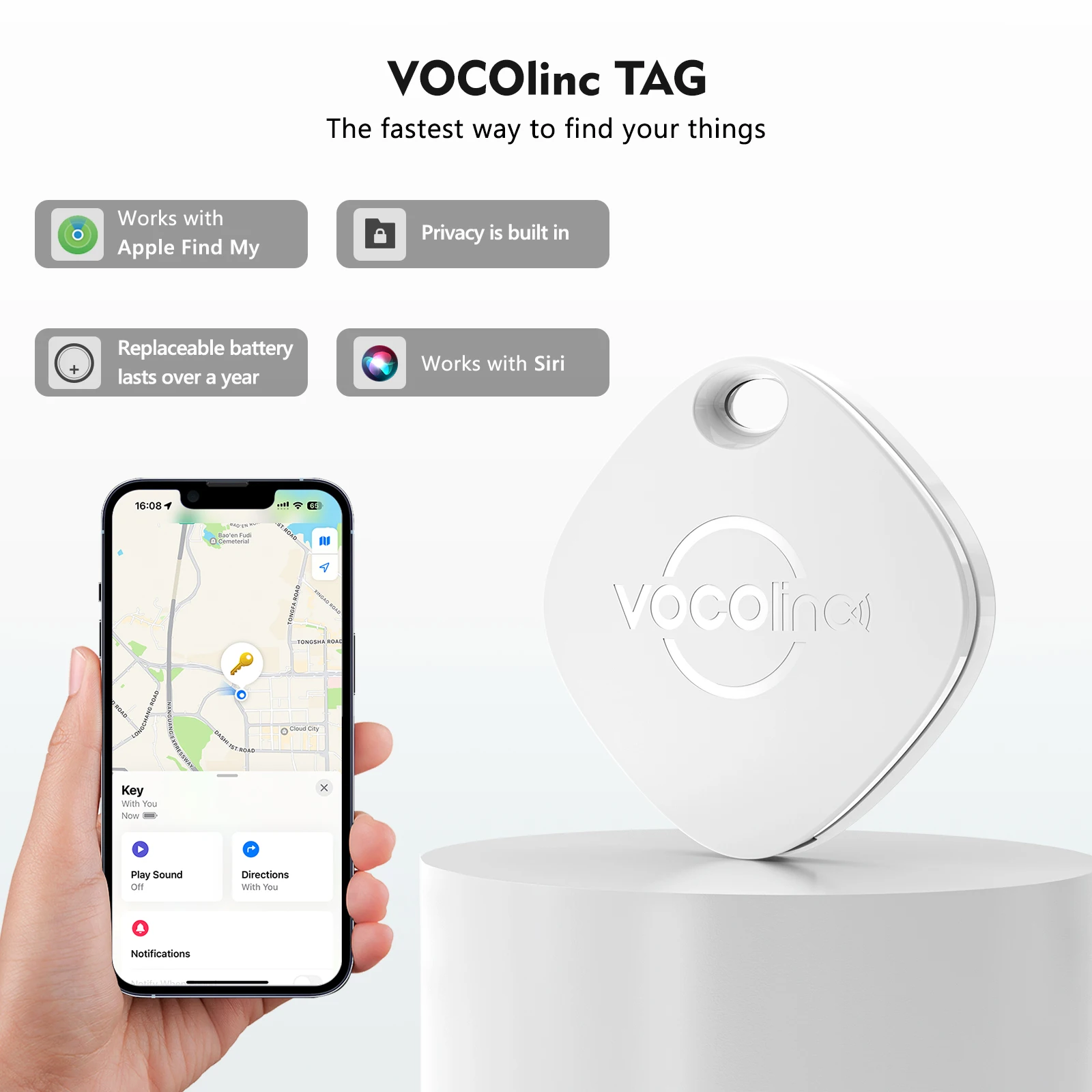 Pet GPS Tracker Bluetooth-compatible Smart Tag Global Mini GPS Anti-lost Device Wallet Kids Dog Cat Key Finder Only for IOS