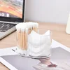Acrylic Storage Box Bathroom Jar Makeup Organizer Cotton Round Pad Holder Cotton Swab Box Holder Dispenser Organizer Jar 1