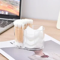 Acrylic Storage Box Bathroom Jar Makeup Organizer Cotton Round Pad Holder Cotton Swab Box Holder Dispenser Organizer Jar 1