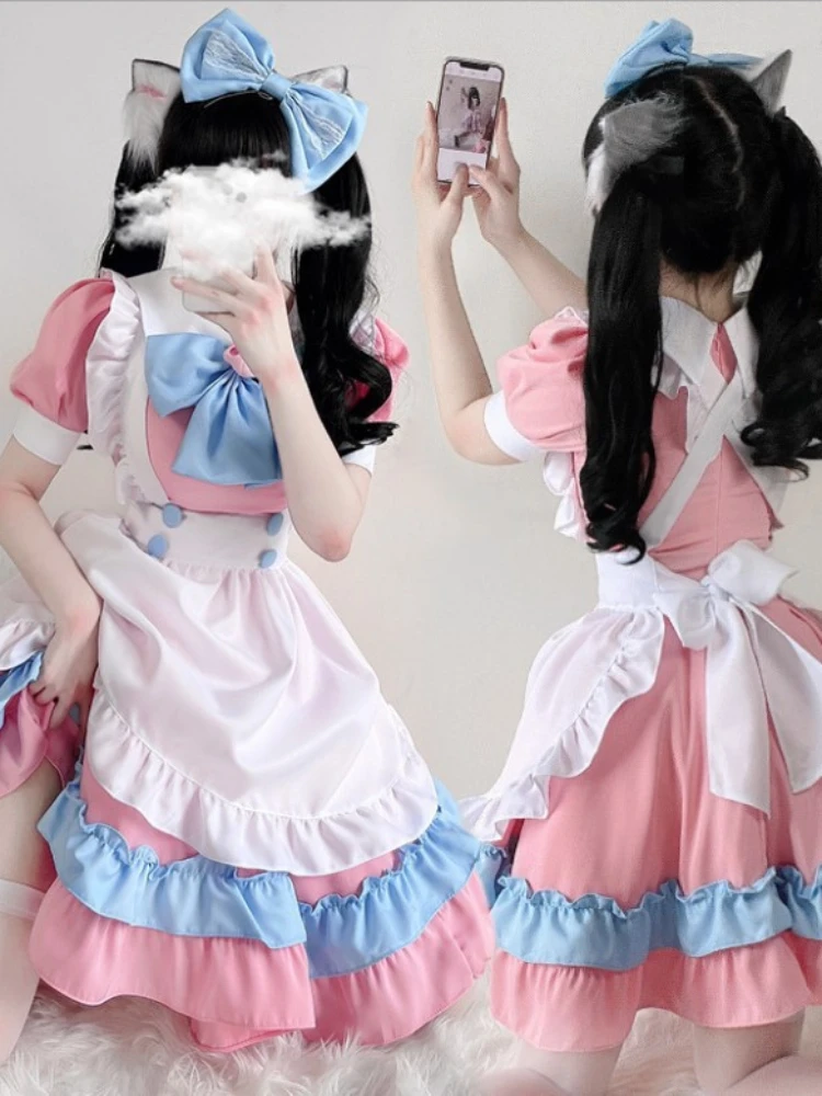 Lolita Maid Dress Costumes Party Club Outfit Schoolgirl Cosplay Uniform Role Playing Set for lolita suspender dress,lolita dress,lolita cosplay costumes