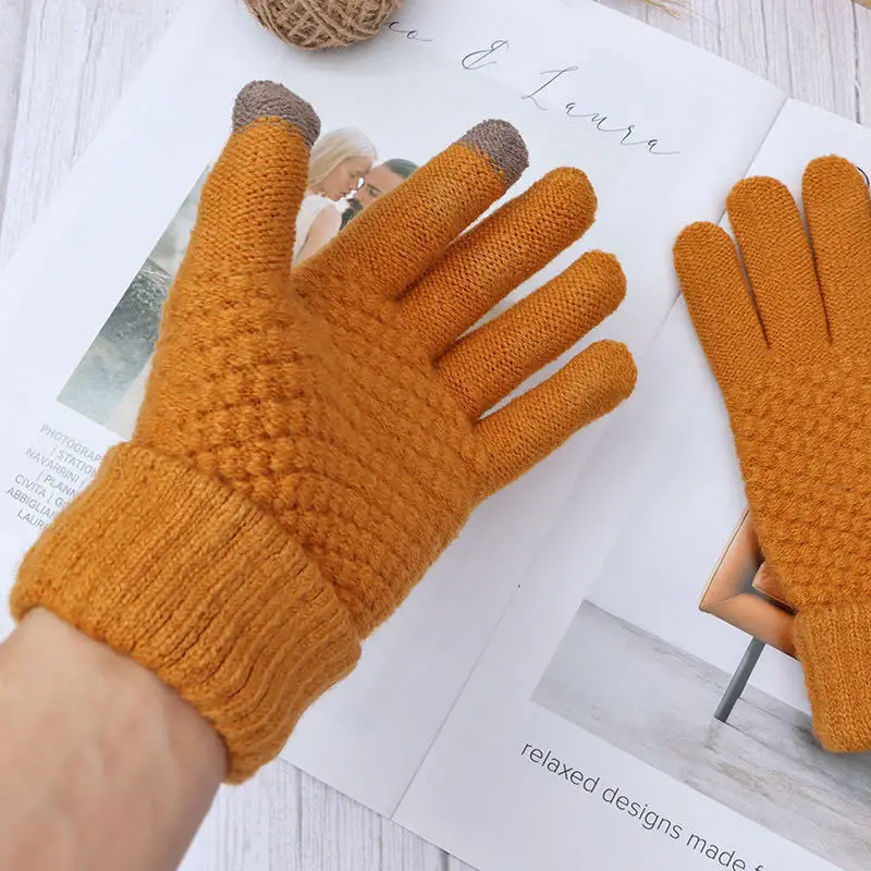 Cycling Touch Screen Gloves Female Winter Cute Student Cycling Warm And Cold Korean Version Thick Winter Cotton Gloves cycling gloves cotton gloves warm gloves sports gloves