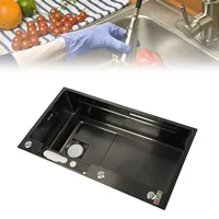 Smart Kitchen Sink Thickened Large Capacity Washbasin Stainless Steel Digital Display Kitchen Sink Brushed  for Kitchen 1